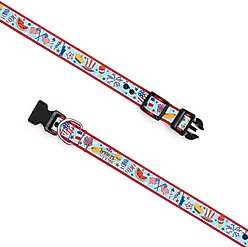 The Worthy Dog Independence Day Dog Collar, Blue, X-Large: 17 to 23-in neck, 1-in wide slide 2 of 3