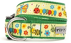 The Worthy Dog Bugs Dog Collar, Green, X-Small: 5 to 11-in neck, 1/2-in wide