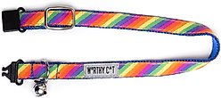 The Worthy Dog Rainbow Cat Collar, Multicolored, 9 to 11-in neck, 1/2-in wide slide 2 of 4