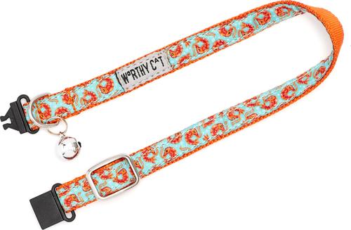 Show full view: The Worthy Dog Shrimp Cat Collar, Blue, 9 to 11-in neck, 1/2-in wide slide 3 of 3