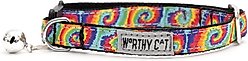 The Worthy Dog Kaleidoscope Cat Collar, Multicolored, 9 to 11-in neck, 1/2-in wide