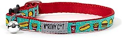 The Worthy Dog Food Fest Cat Collar, Turquoise, 9 to 11-in neck, 1/2-in wide