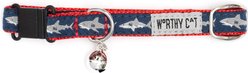 The Worthy Dog Jaws Cat Collar, Blue, 9 to 11-in neck, 1/2-in wide slide 2 of 3