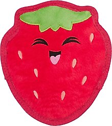 Outward Hound Tough Skinz Durable Squeaky Strawberry Dog Toy, Red, Medium
