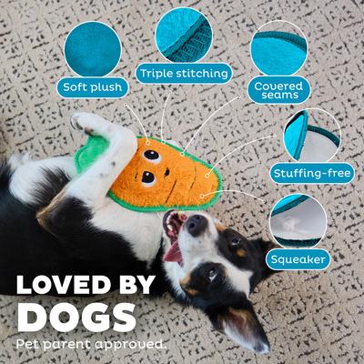 Show full view: Outward Hound Tough Skinz Durable Squeaky Carrot Dog Toy, Multicolor, Medium slide 4 of 9