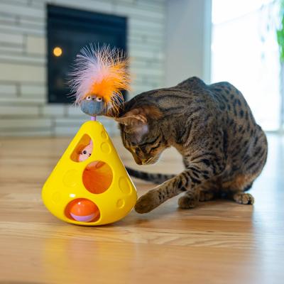 Show full view: Catstages Mousin' Around Wobble Wedge Cat Toy with Catnip, Yellow slide 6 of 8