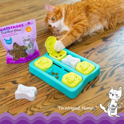 Show full view: Catstages by Nina Ottosson Purrfect Bitez Real Chicken Flavor Natural Crunchy Cat Treats, 4-oz bag slide 3 of 12