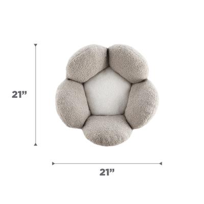 Show full view: Catstages Indoor Purrfect Petals Washable Flower Shaped Round Bolster Plush Cat Bed, Tan slide 9 of 12