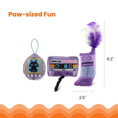 Show full view: Catstages So Meowsome 90s Themed Blend Cat Plush Toy with Catnip, 3 count, Multicolor slide 5 of 9