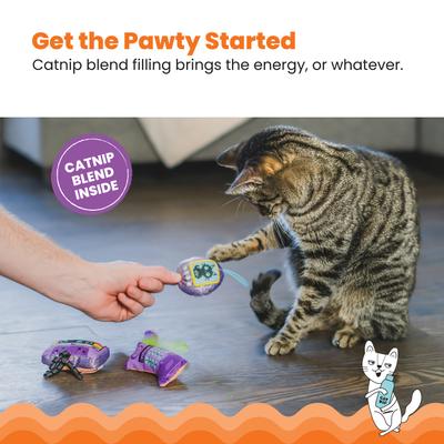 Show full view: Catstages So Meowsome 90s Themed Blend Cat Plush Toy with Catnip, 3 count, Multicolor slide 4 of 9