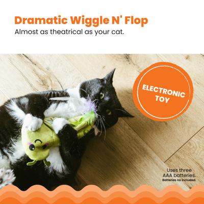 Show full view: Catstages Wiggle Worm Electronic Flopping Cat Toy, Green slide 3 of 11