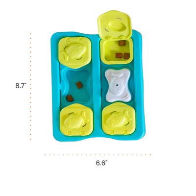 Show full view: Catstages Kitty Cube Cat Interactive Treat Puzzle Toy, Blue slide 9 of 11