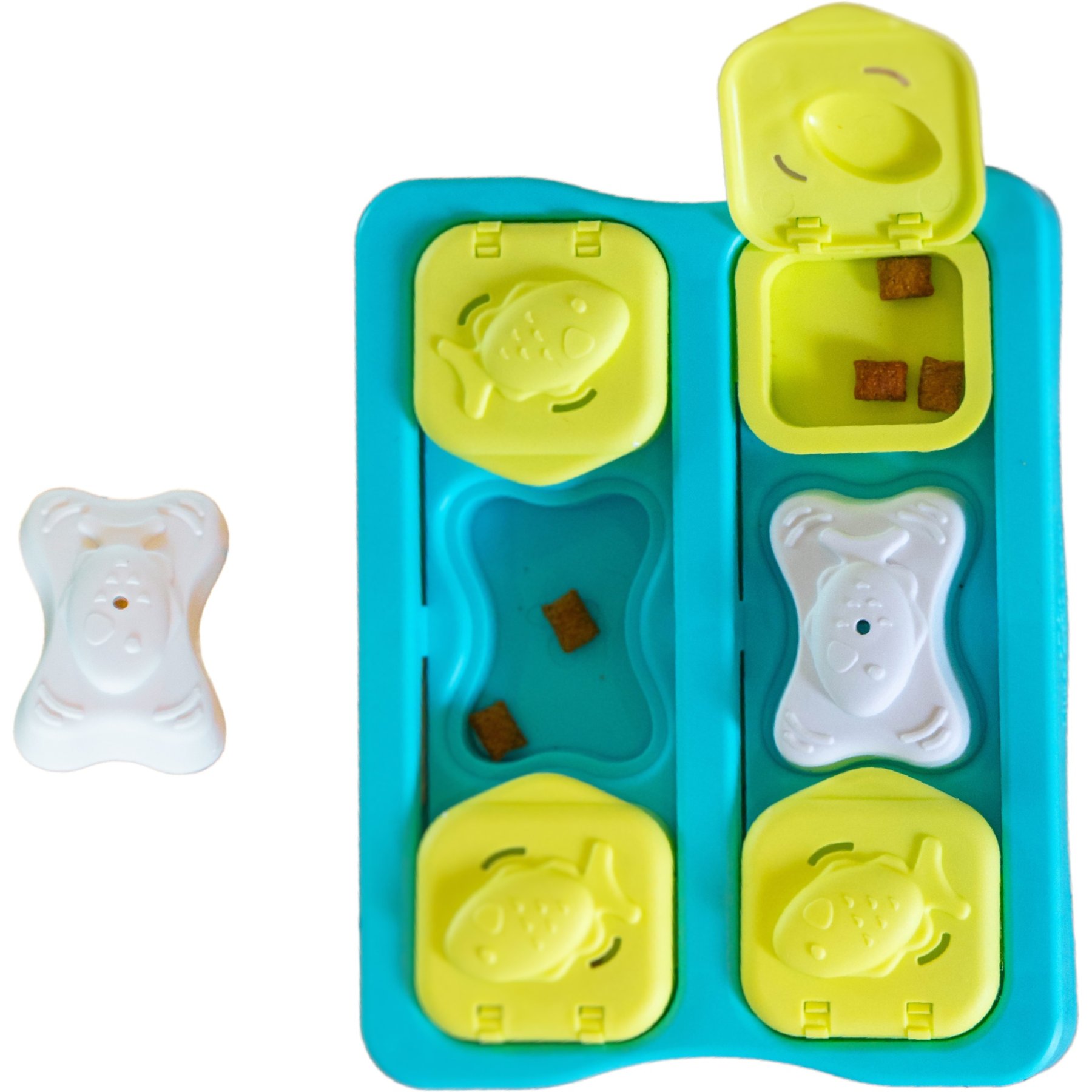 Catstages Kitty Cube Cat Interactive Treat Puzzle Toy, Blue
