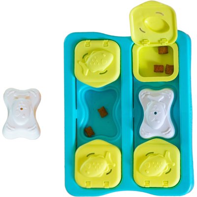 Catstages Catstages Kitty Cube Cat Interactive Treat Puzzle Toy, Blue