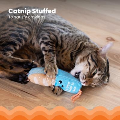 Show full view: Catstages Loaf Kicker Cat Dental Toy with Catnip, Blue slide 3 of 10