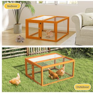 Coziwow Chicken Coop Run Portable Outdoor Pen, Orange