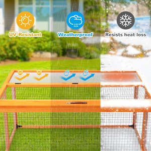 Coziwow Chicken Coop Run Portable Outdoor Pen, Orange