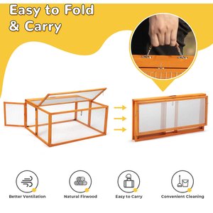 Coziwow Chicken Coop Run Portable Outdoor Pen, Orange