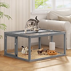 Coziwow Chicken Coop Run Portable Outdoor Pen, Gray slide 2 of 9