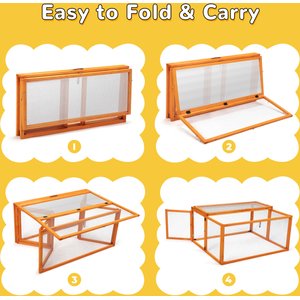 Coziwow Chicken Coop Run Portable Outdoor Pen, Orange