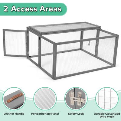 Show full view: Coziwow Chicken Coop Run Portable Outdoor Pen, Gray slide 7 of 10