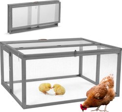 Coziwow Chicken Coop Run Portable Outdoor Pen, Gray slide 1 of 9