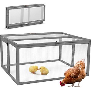 Coziwow Chicken Coop Run Portable Outdoor Pen, Gray