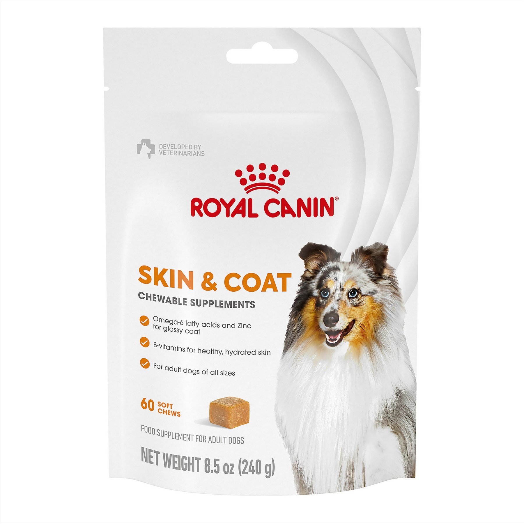 Royal Canin Skin & Coat Support Soft Chews Supplement for Adult Dogs, 60 count