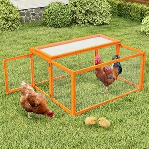 Coziwow Chicken Coop Run Portable Outdoor Pen, Orange