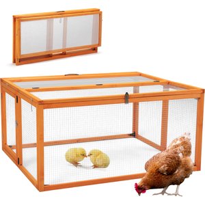 Coziwow Chicken Coop Run Portable Outdoor Pen, Orange