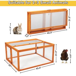 Coziwow Chicken Coop Run Portable Outdoor Pen, Orange