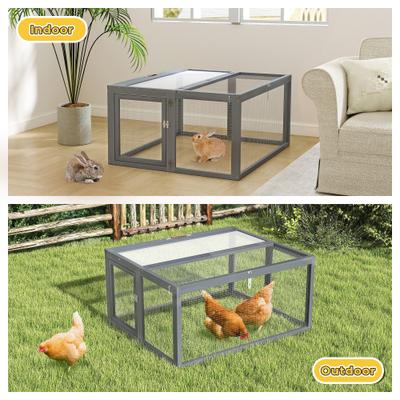 Show full view: Coziwow Chicken Coop Run Portable Outdoor Pen, Gray slide 9 of 10