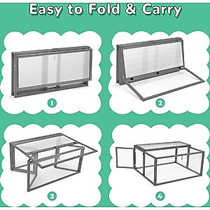 Coziwow Chicken Coop Run Portable Outdoor Pen, Gray