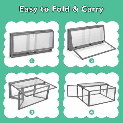 Show full view: Coziwow Chicken Coop Run Portable Outdoor Pen, Gray slide 4 of 10