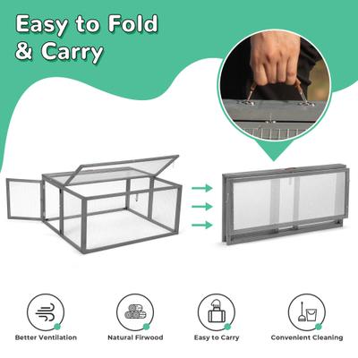 Show full view: Coziwow Chicken Coop Run Portable Outdoor Pen, Gray slide 3 of 10
