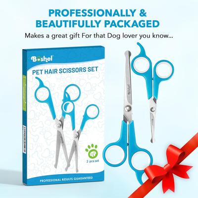 Show full view: Boshel Dog Grooming Scissors Set, 2 count slide 8 of 9