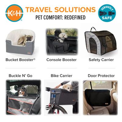 Show full view: K&H Pet Products Portable Console Dog Car Booster Seat, Charcoal slide 9 of 12
