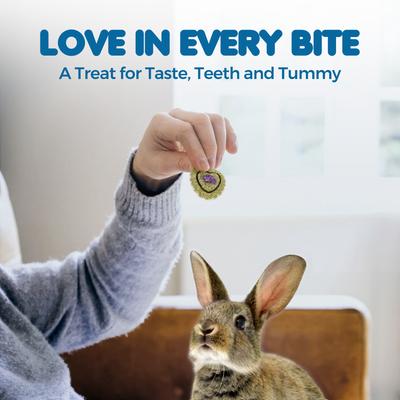 Show full view: SunGrow Heart Shaped Timothy Hay Small Pet Enrichment Chew Treats, 12 count slide 4 of 8