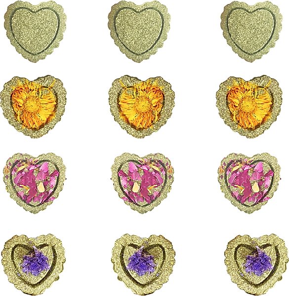 Show full view: SunGrow Heart Shaped Timothy Hay Small Pet Enrichment Chew Treats, 12 count slide 2 of 8
