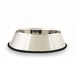 SunGrow No Spill Stainless Steel Large Dog Water & Food Bowl with Non-Slip Rubber Base, 64-oz slide 2 of 7