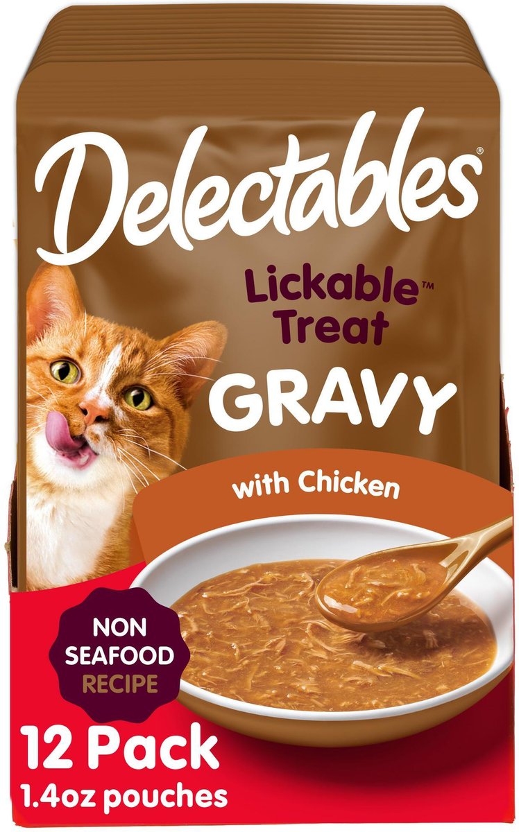 Hartz Delectables Lickable Treat Gravy Non Seafood Chicken Lickable Cat Treats