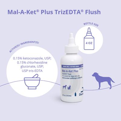 Show full view: Mal-A-Ket Plus TrizEDTA Flush for Dogs & Cats, 4-oz bottle slide 4 of 11