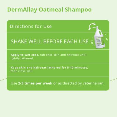 Show full view: DermAllay Oatmeal Shampoo for Dogs, Cats & Horses, 1-gallon bottle slide 4 of 5