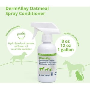 DermAllay Oatmeal Spray Conditioner for Dogs, Cats & Horses, 8-fl oz bottle