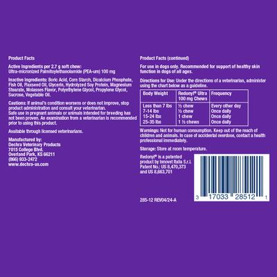 Show full view: Redonyl Ultra Soft Chews Allergy Supplement for Dogs, 100-mg, 120 count slide 3 of 11