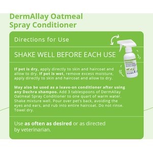 DermAllay Oatmeal Spray Conditioner for Dogs, Cats & Horses, 8-fl oz bottle