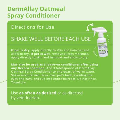 Show full view: DermAllay Oatmeal Spray Conditioner for Dogs, Cats & Horses, 8-oz bottle slide 4 of 9