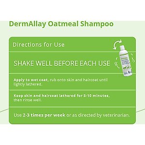 DermAllay Oatmeal Shampoo for Dogs, Cats & Horses, 12-fl oz bottle