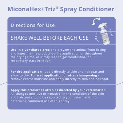 Show full view: MiconaHex+Triz Spray for Dogs & Cats, 16-fl oz bottle slide 3 of 6
