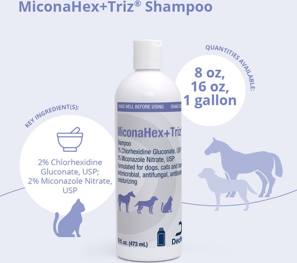 Show full view: MiconaHex+Triz Shampoo for Dogs & Cats, 16-fl oz bottle slide 3 of 8